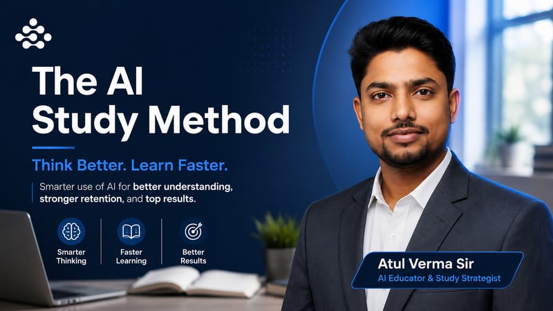 The AI Study Method — Think Better. Learn Faster. With Atul Verma, AI Educator & Study Strategist.